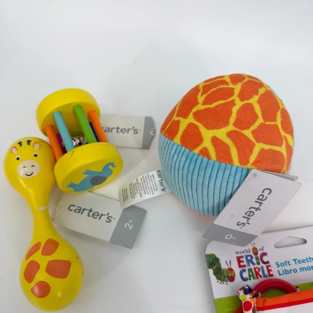 NWT Baby Bundle Carter's Toys Eric Carle Hungry Caterpillar‎ Soft Book Lot